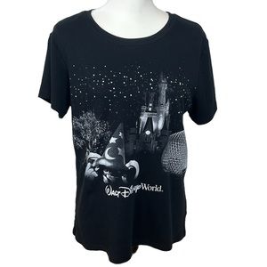 Walt Disney World black t-shirt parks 1X